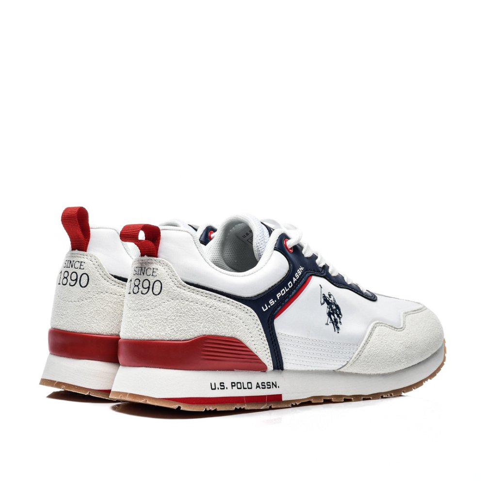 U.S. POLO ASSN, PANTOFI SPORT WHITE RED  TABRY-002