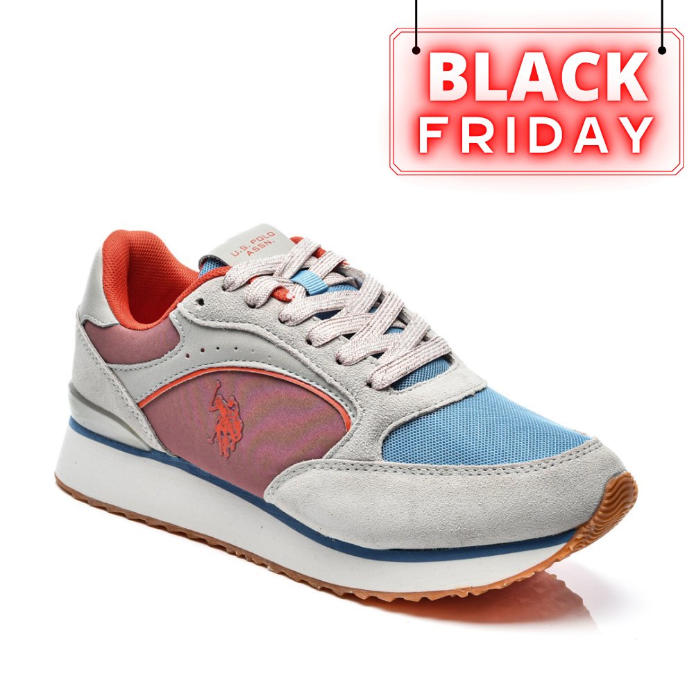 U.S. POLO ASSN, PANTOFI SPORT LIGHT BLUE PINK FEY005