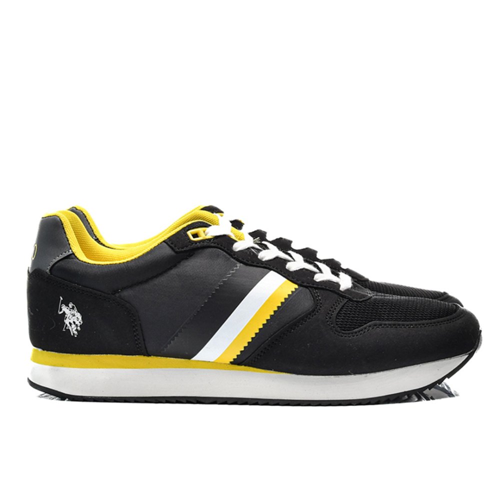 U.S. POLO ASSN, PANTOFI SPORT BLACK YELLOW NOBIL-005