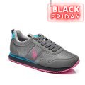 U.S. POLO ASSN, PANTOFI SPORT GREY PINK TEVA5