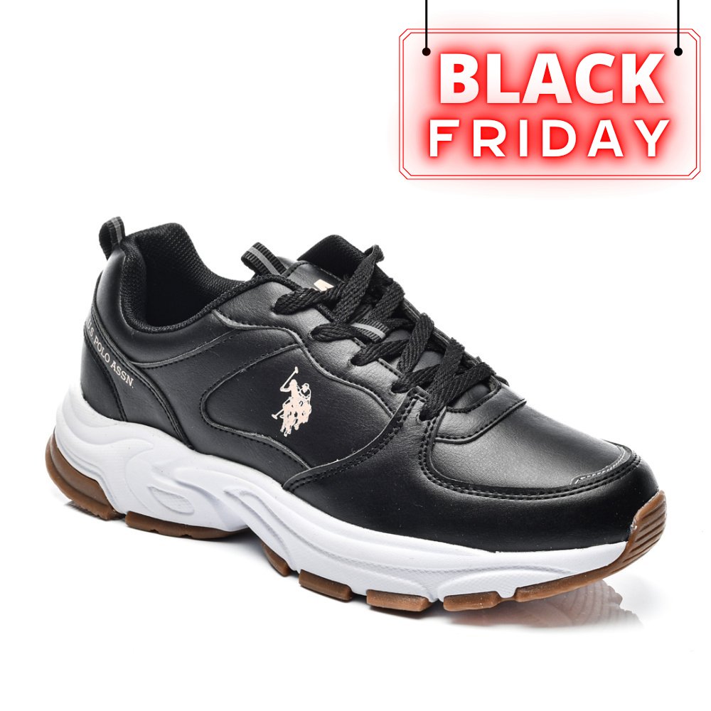 U.S. POLO ASSN, PANTOFI SPORT BLACK WHITE SORLEY