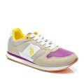 U.S. POLO ASSN, PANTOFI SPORT BEIGE FUCHSIA NOBIW005