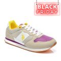 U.S. POLO ASSN, PANTOFI SPORT BEIGE FUCHSIA NOBIW005