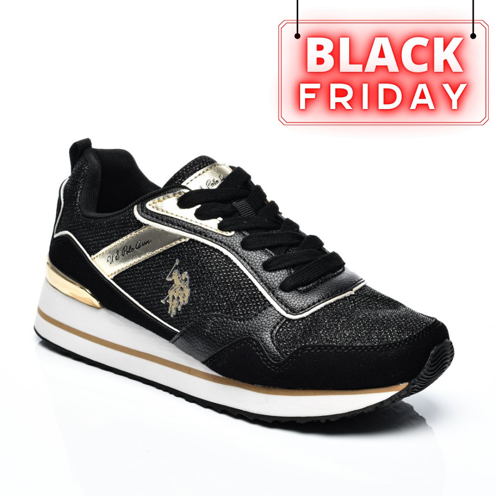 U.S. POLO ASSN, PANTOFI SPORT BLACK GOLD FEY003