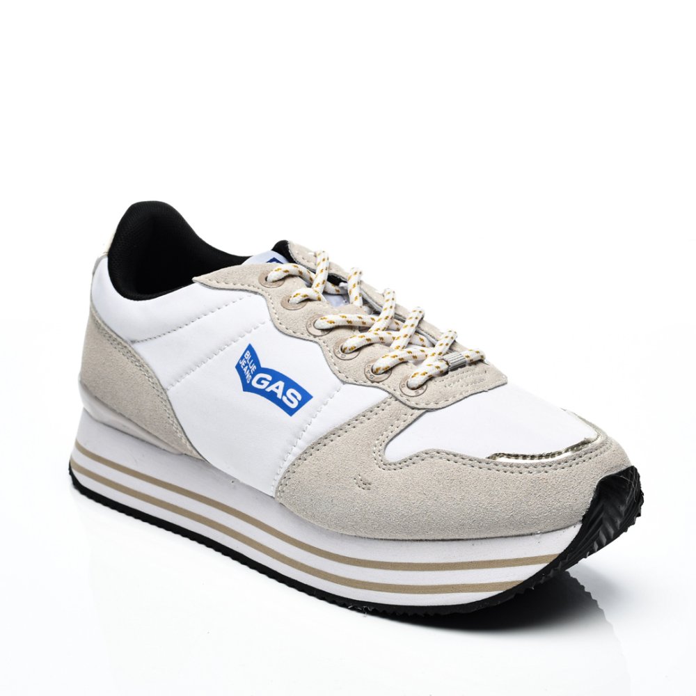 GAS, PANTOFI SPORT WHITE BEIGE GAW223910