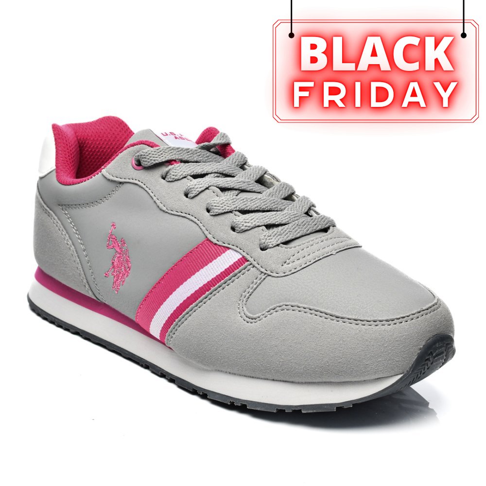 U.S. POLO ASSN, PANTOFI SPORT GREY FUCHSIA SAMUEL1