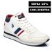 U.s. polo assn, pantofi sport inalti white nobil-008