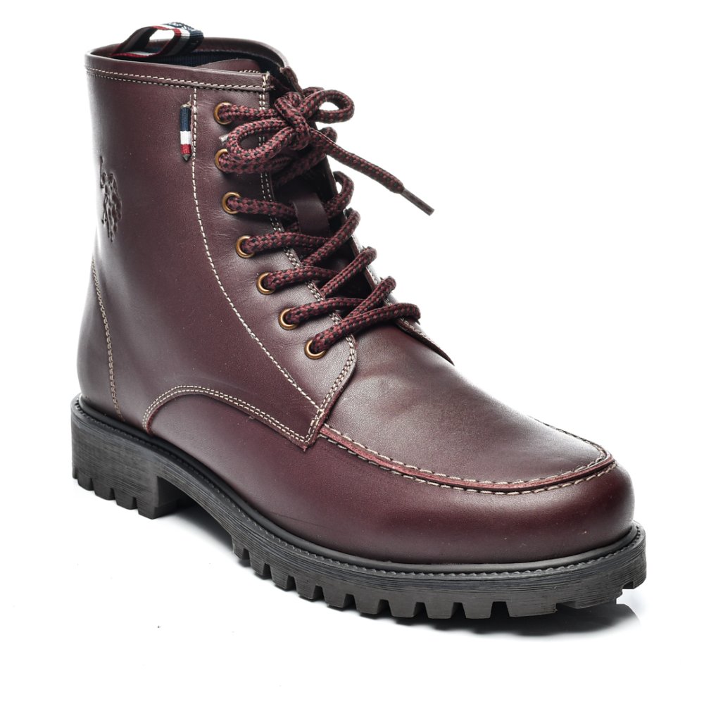 U.S. POLO ASSN, GHETE  PIELE NATURALA BORDO BORAL001