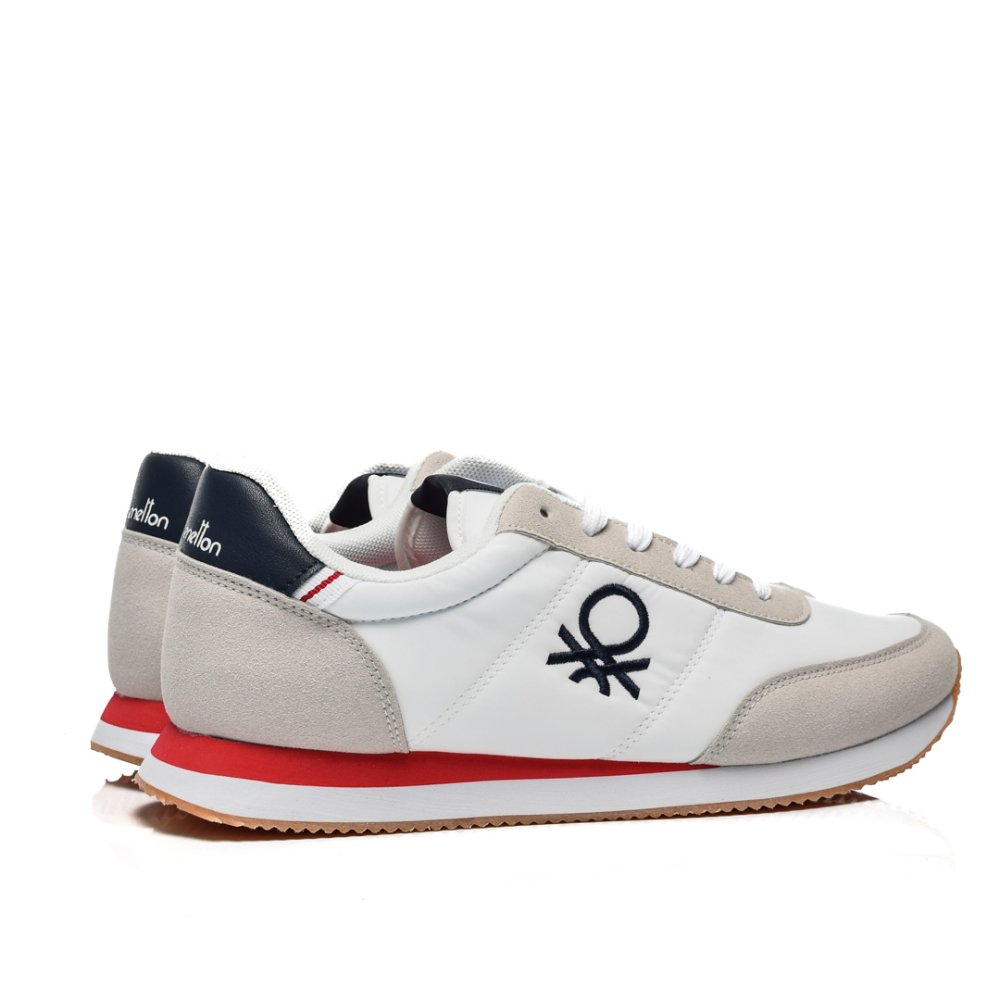 BENETTON, PANTOFI SPORT WHITE BTM313300