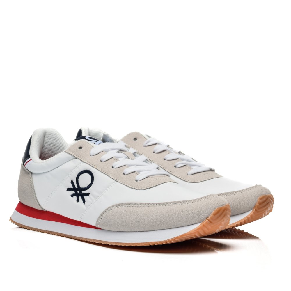 BENETTON, PANTOFI SPORT WHITE BTM313300