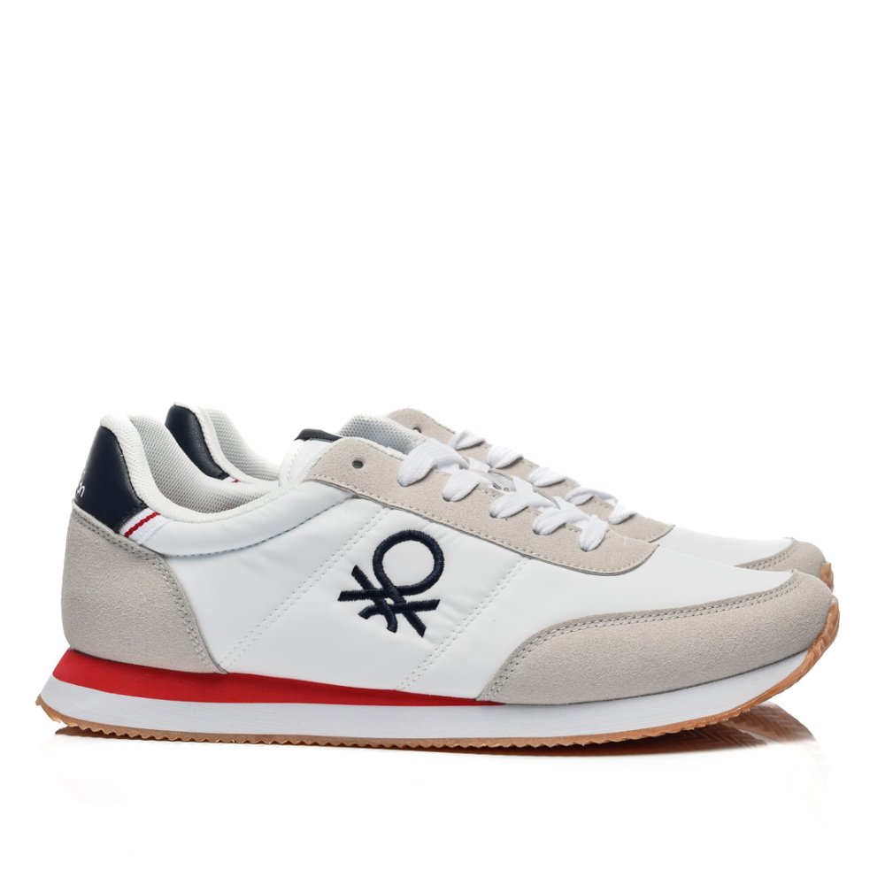 BENETTON, PANTOFI SPORT WHITE BTM313300