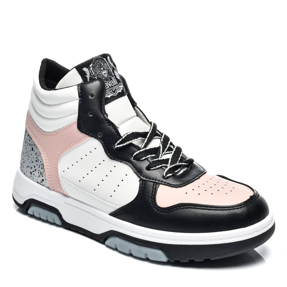 CAVALLI CLASS, PANTOFI SPORT WHITE PINK S23-S00CW8633