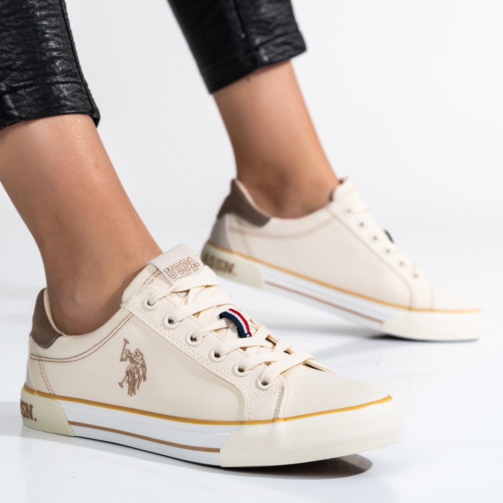 U.S. POLO ASSN, PANTOFI SPORT BEIGE RACHEL