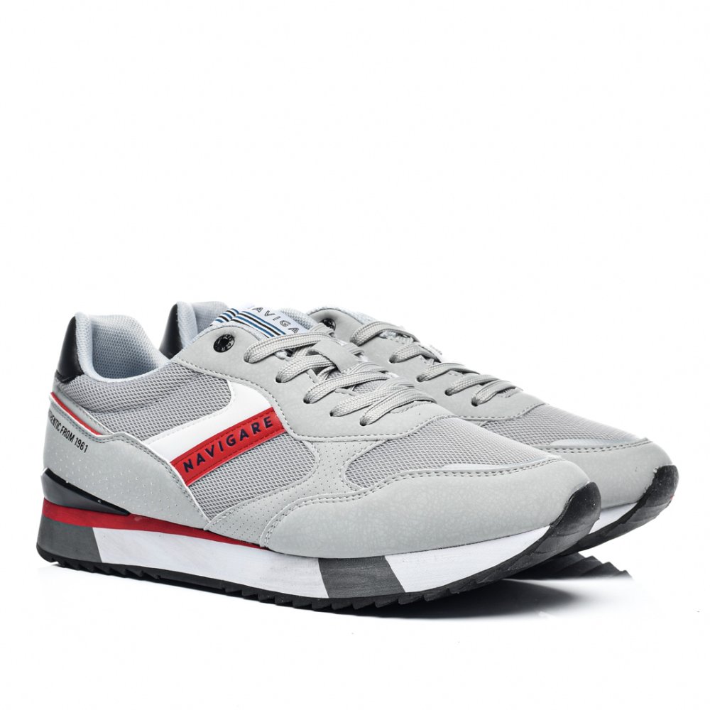 NAVIGARE, PANTOFI SPORT GREY RED NAM313005