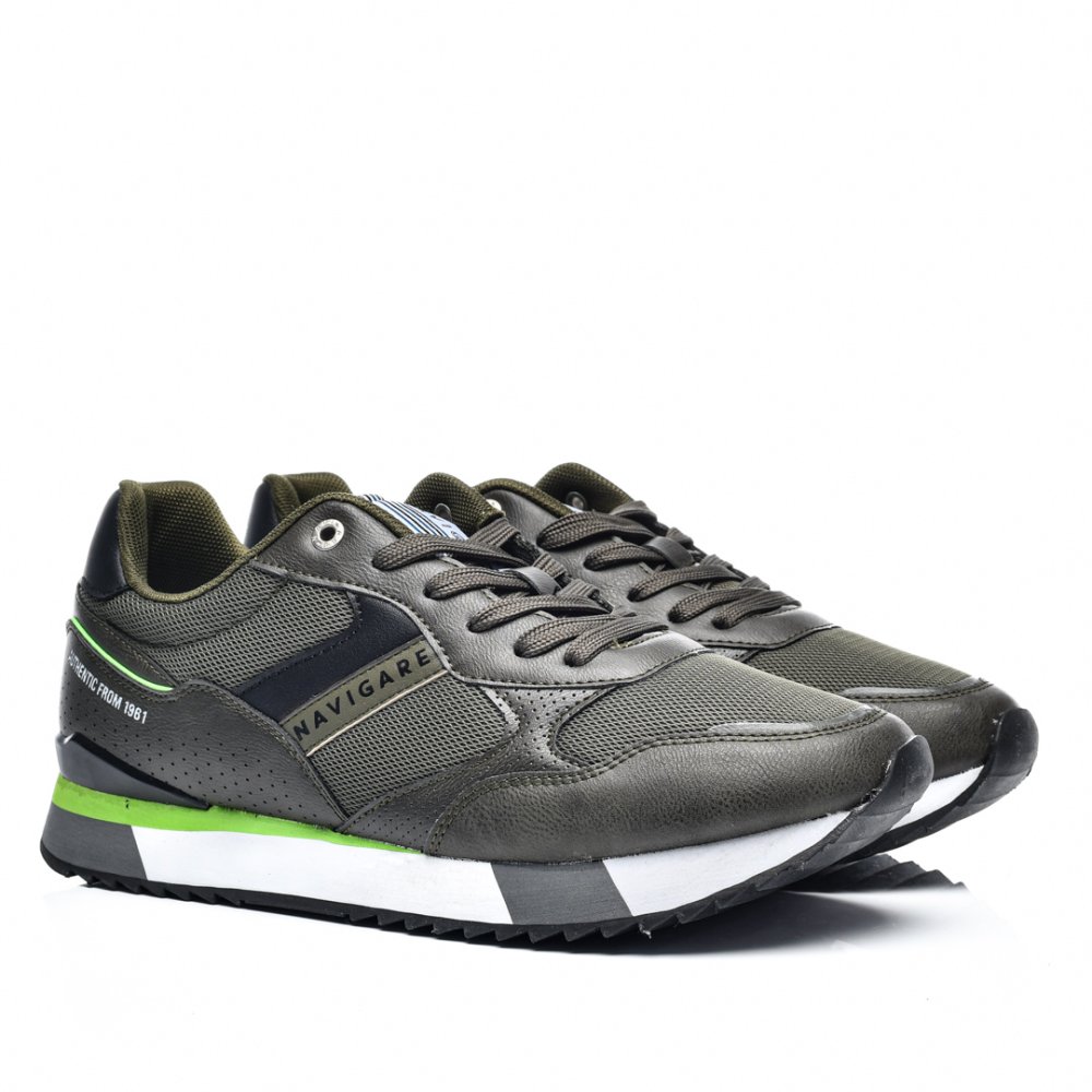 NAVIGARE, PANTOFI SPORT GREEN BLACK NAM313005