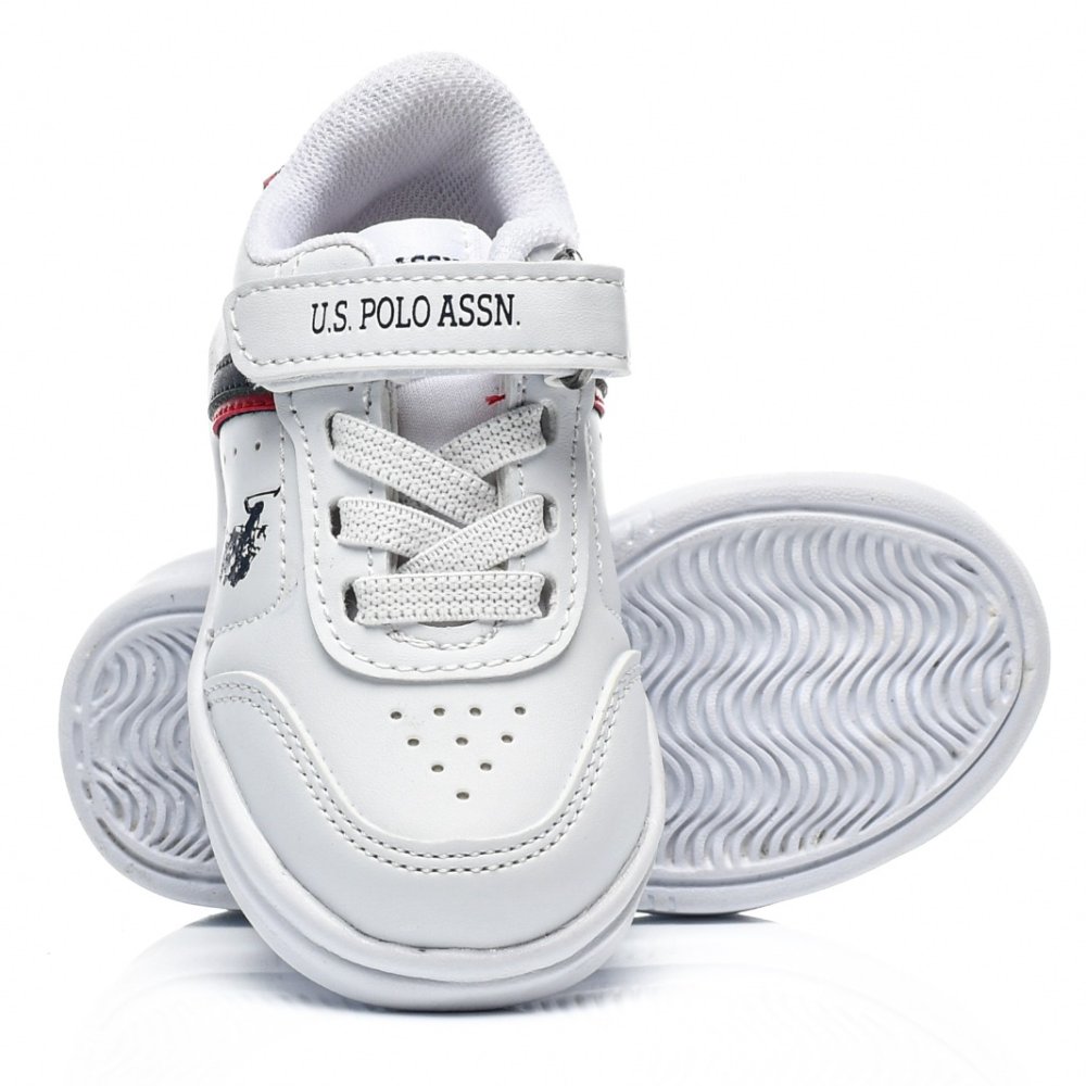 U.S. POLO ASSN, PANTOFI SPORT WHITE PENTRU COPII BERKELEY JR