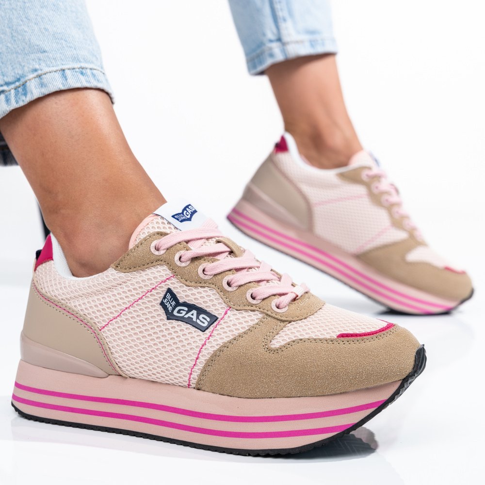 GAS, PANTOFI SPORT BEIGE PINK GAW313910