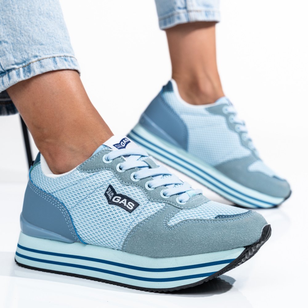 GAS, PANTOFI SPORT LIGHT BLUE GAW313910