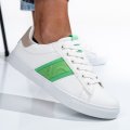 BENETON, PANTOFI SPORT WHITE GREEN BTW314120