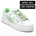 Beneton, pantofi sport white green btw314606