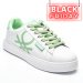 Beneton, pantofi sport white green btw314606