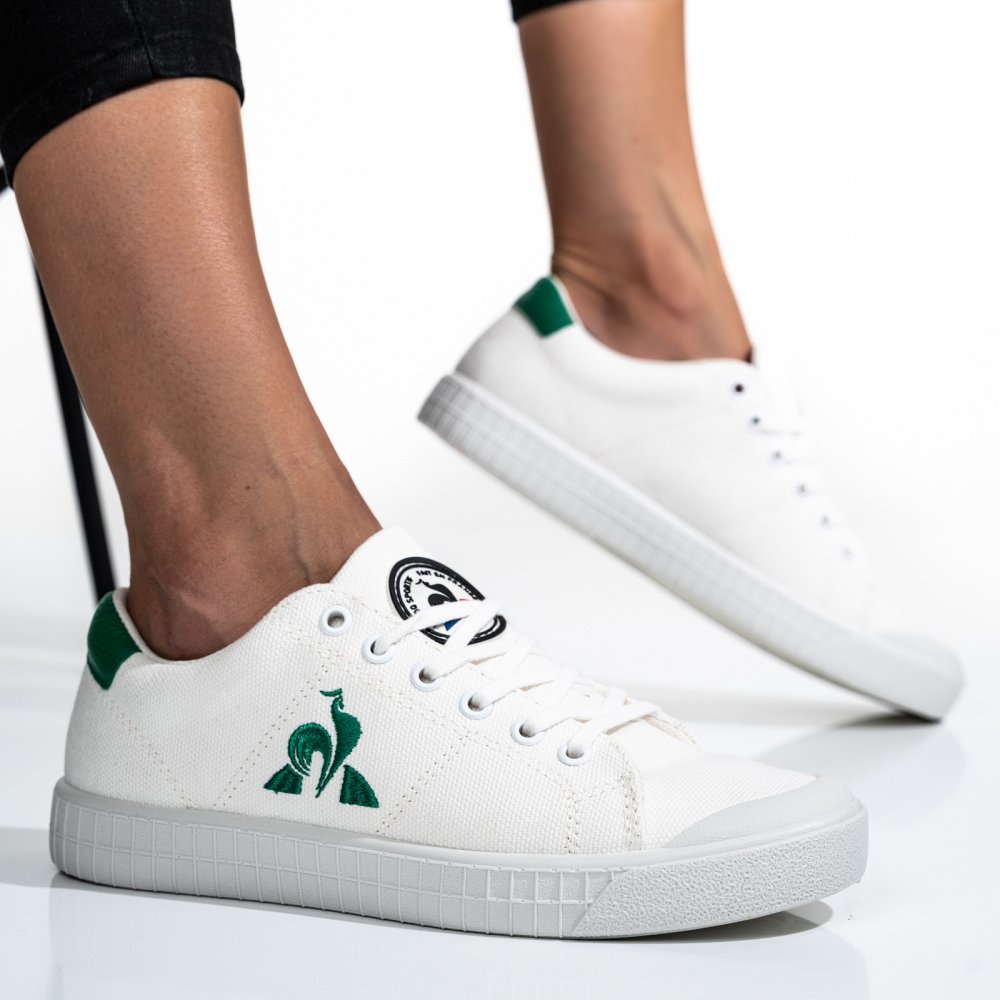 LE COQ SPORTIF, PANTOFI SPORT WHITE GREEN TENNIS