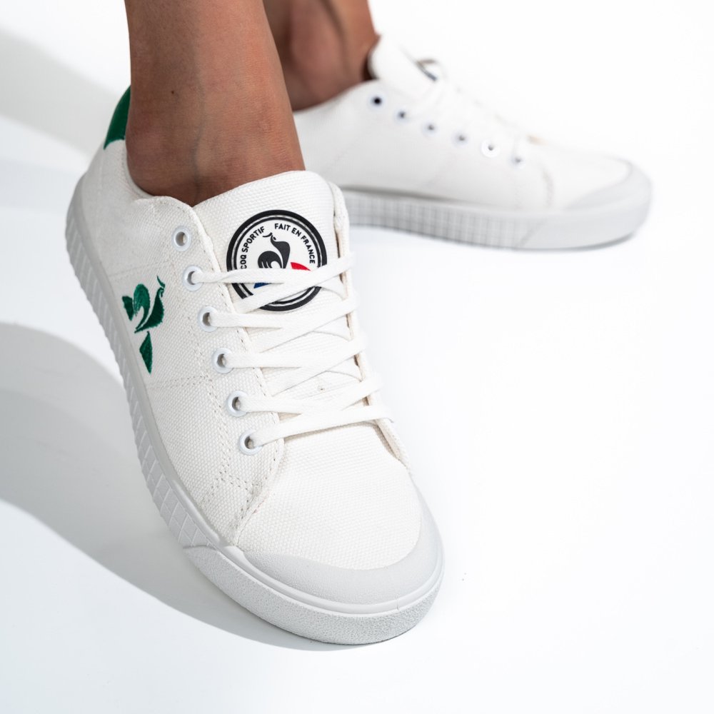 LE COQ SPORTIF, PANTOFI SPORT WHITE GREEN TENNIS