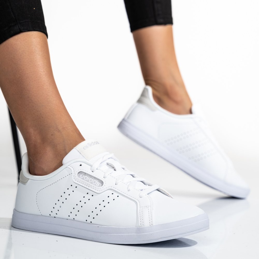 ADIDAS, PANTOFI SPORT WHITE COURTPOINT BASE