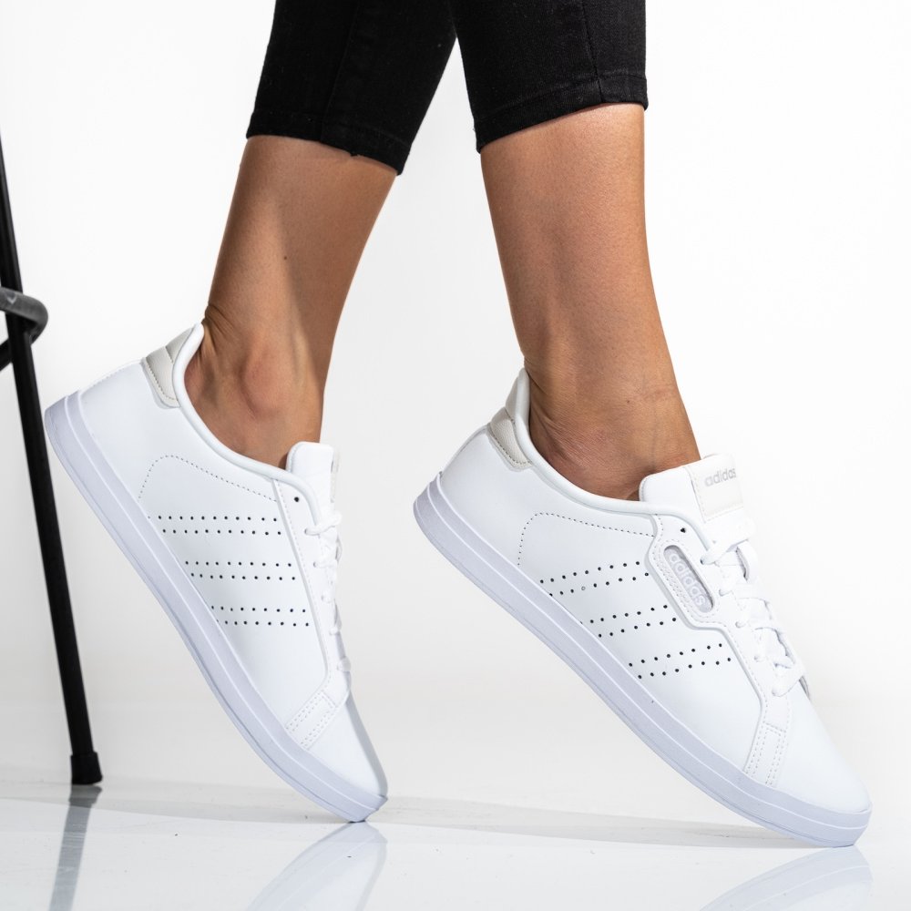 ADIDAS, PANTOFI SPORT WHITE COURTPOINT BASE