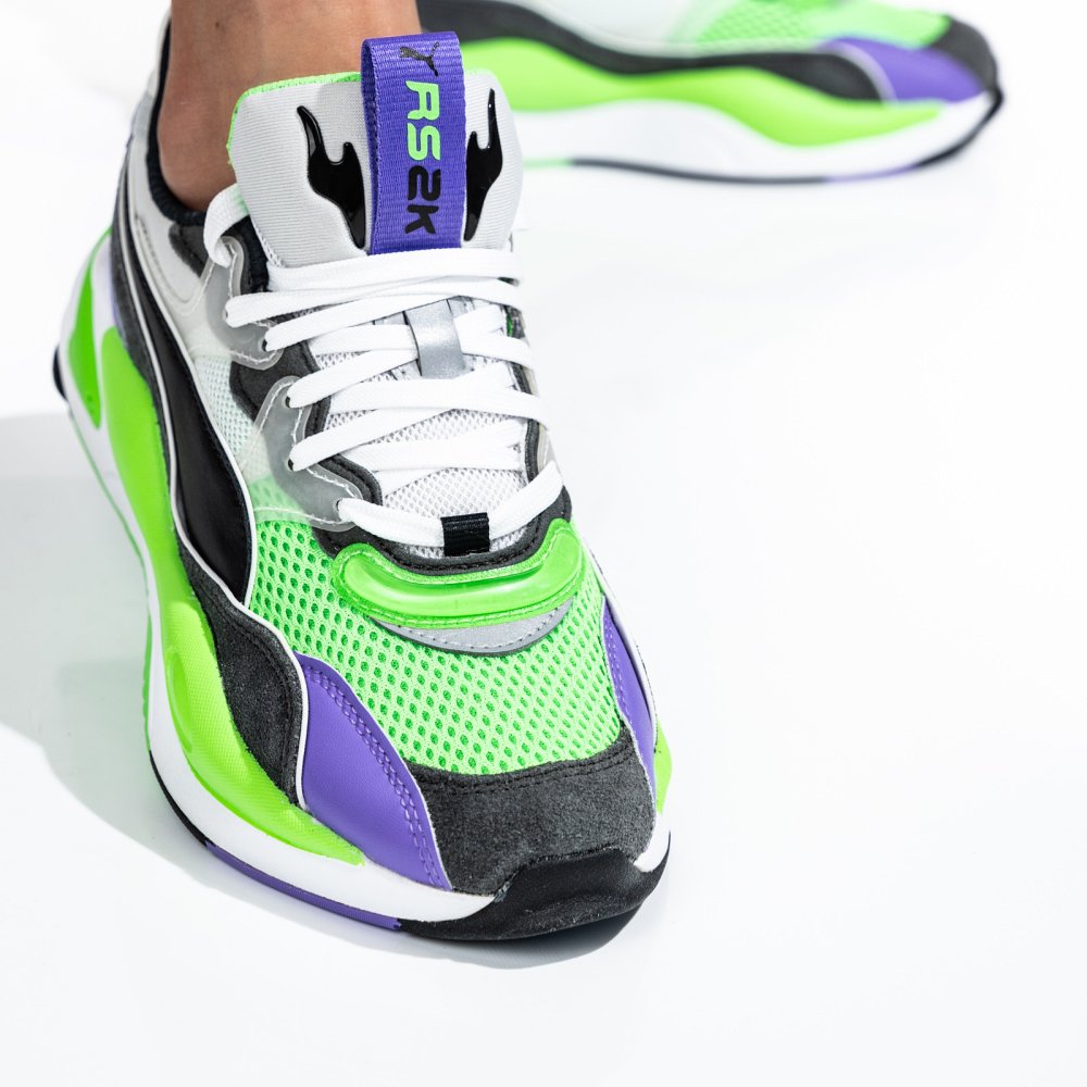 PUMA, PANTOFI SPORT GREEN PURPLE RS2K IE