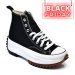 Converse, sneakers black white run star hike hi