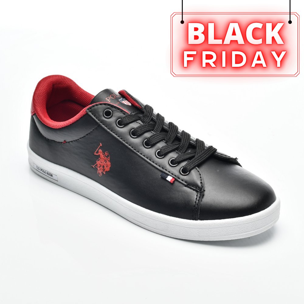 U.S. POLO ASSN, PANTOFI SPORT BLACK-RED FRANCO-GSN