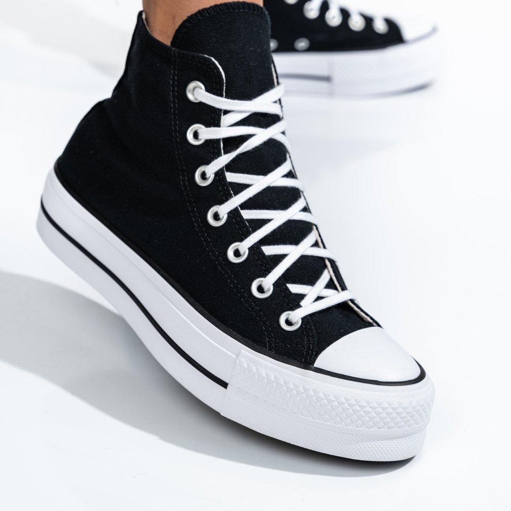 CONVERSE, SNEAKERS BLACK WHITE CTAS LIFT HI