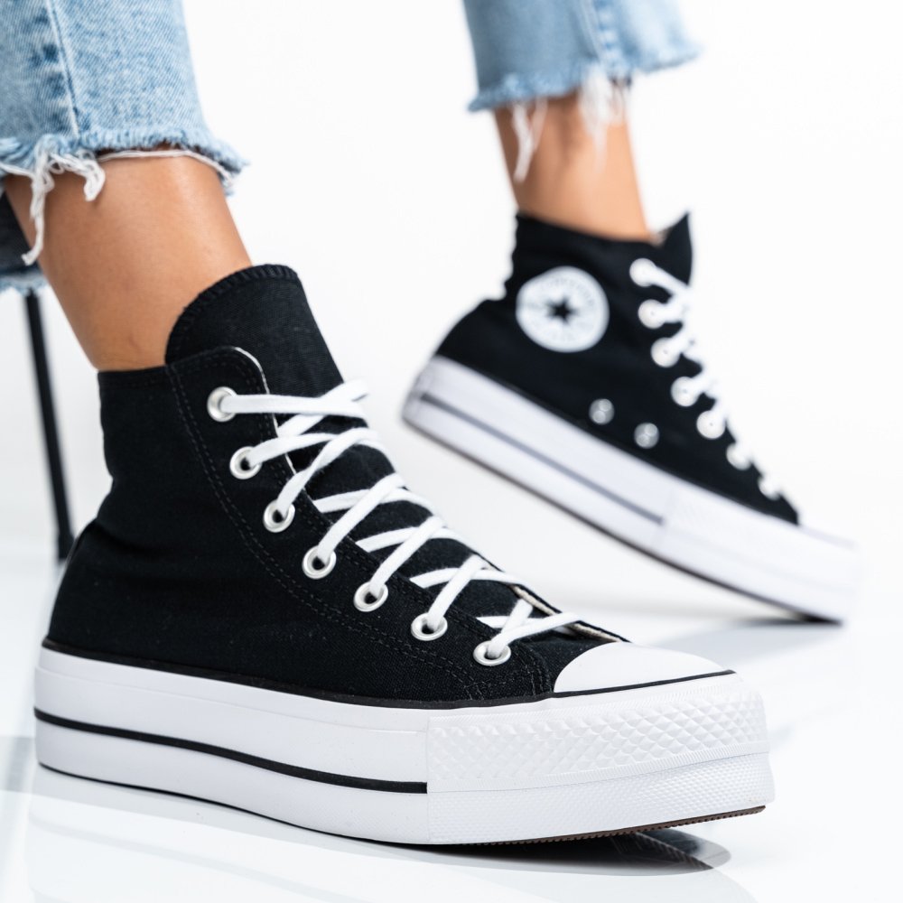 CONVERSE, SNEAKERS BLACK WHITE CTAS LIFT HI