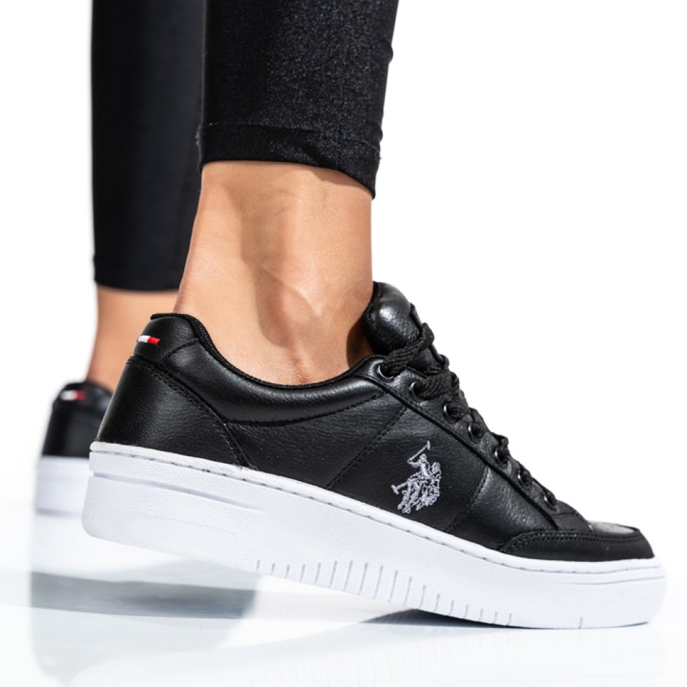 U.S. POLO ASSN, PANTOFI SPORT BLACK PIELE NATURALA VASILYY