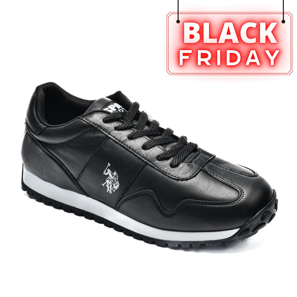 U.S. POLO ASSN, PANTOFI SPORT PIELE NATURALA BLACK DORIS