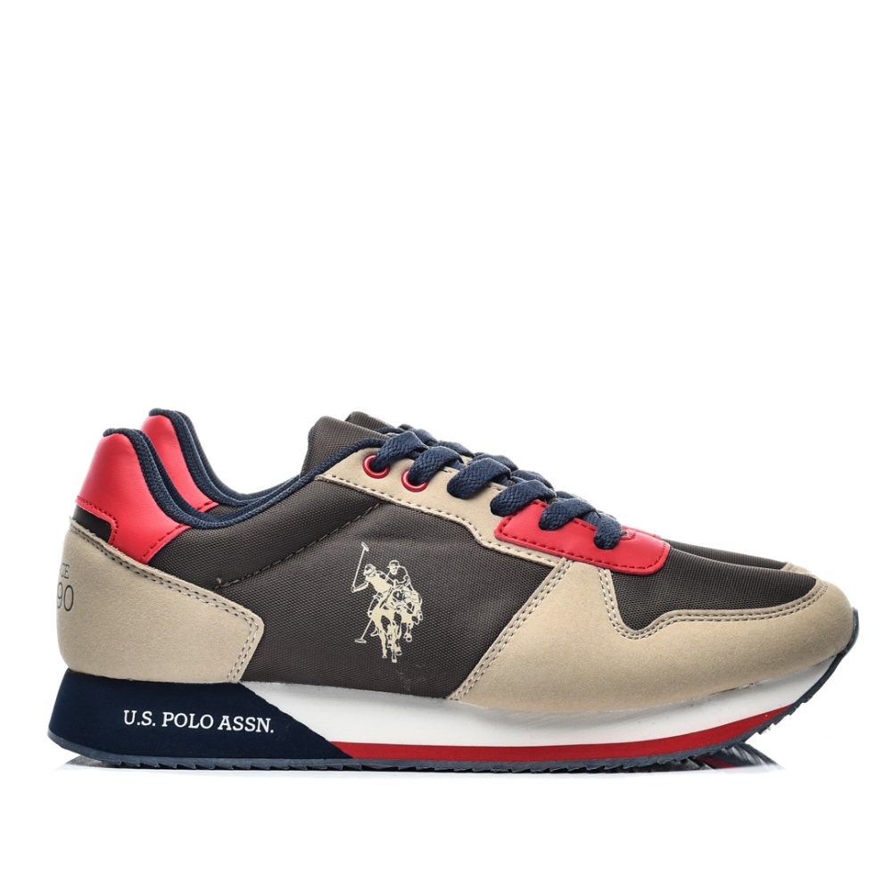 U.S. POLO ASSN, PANTOFI SPORT BROWN BEIGE NOBIL011