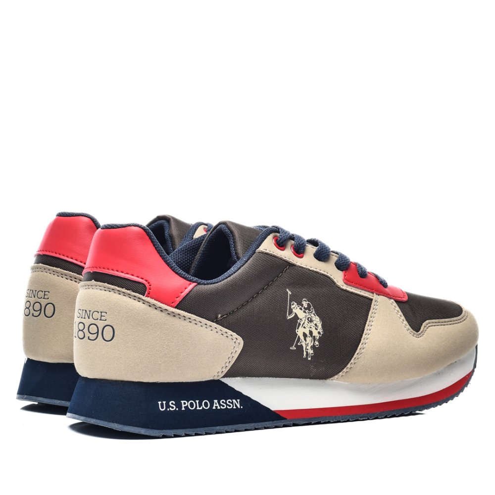 U.S. POLO ASSN, PANTOFI SPORT BROWN BEIGE NOBIL011