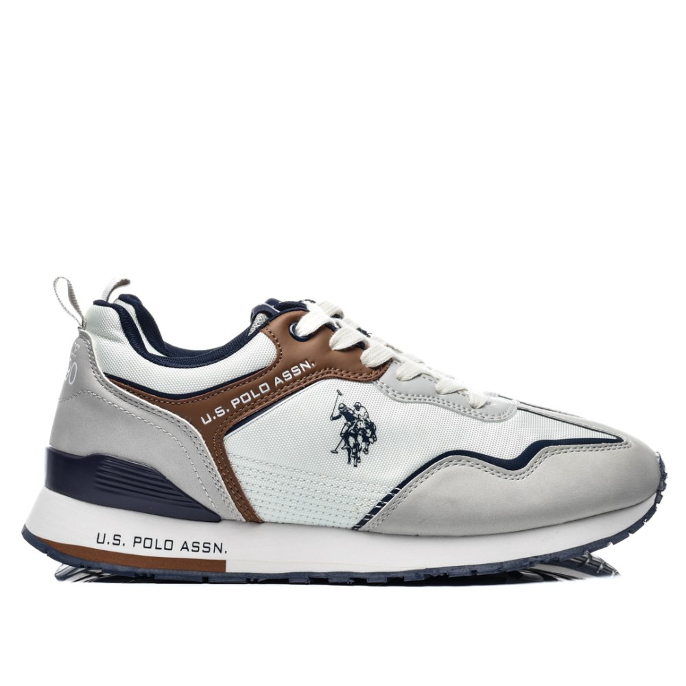 U.S. POLO ASSN, PANTOFI SPORT WHITE BROWN TABRY-002A