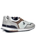 U.S. POLO ASSN, PANTOFI SPORT WHITE BROWN TABRY-002A