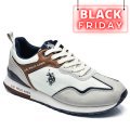 U.S. POLO ASSN, PANTOFI SPORT WHITE BROWN TABRY-002A