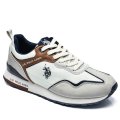 U.S. POLO ASSN, PANTOFI SPORT WHITE BROWN TABRY-002A