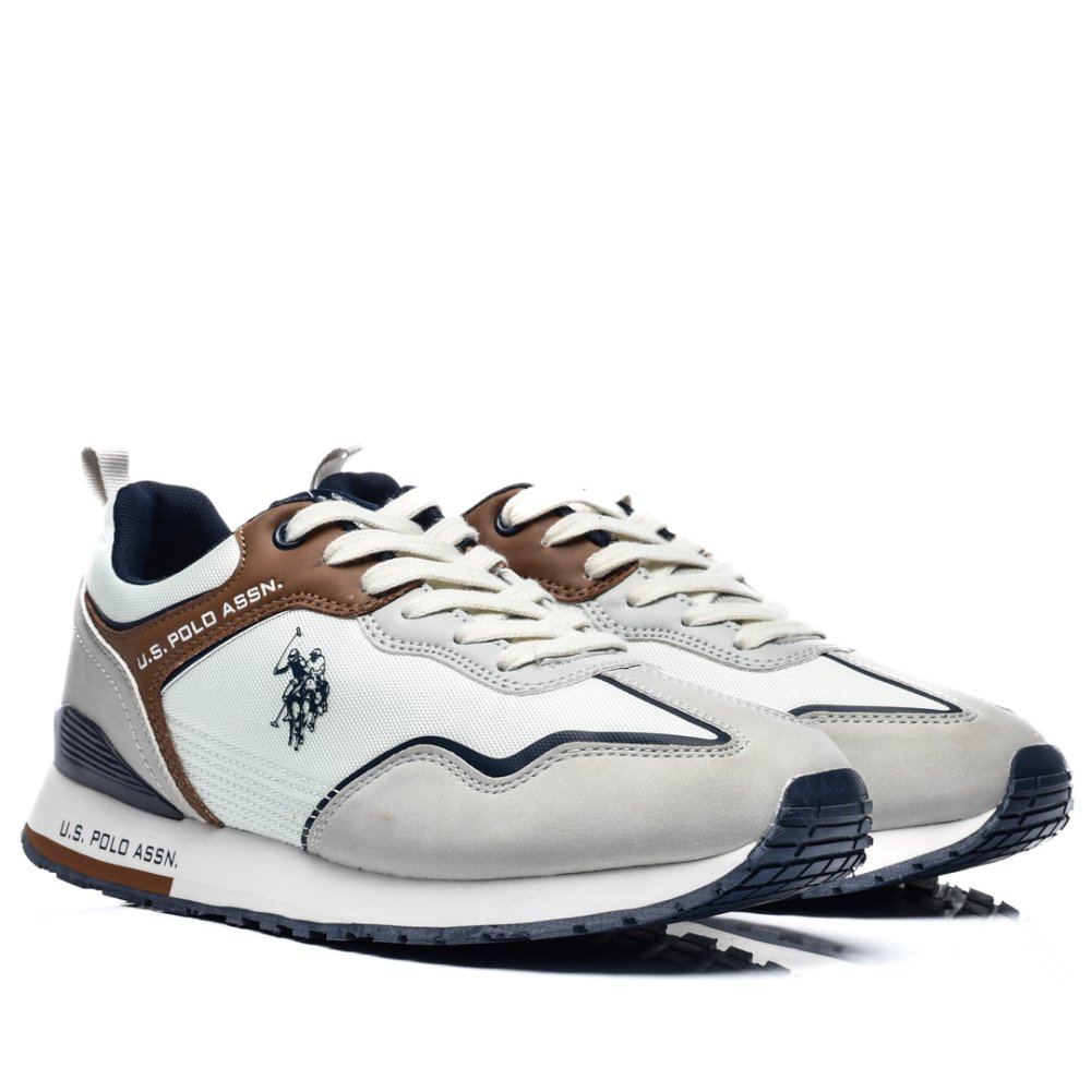 U.S. POLO ASSN, PANTOFI SPORT WHITE BROWN TABRY-002A