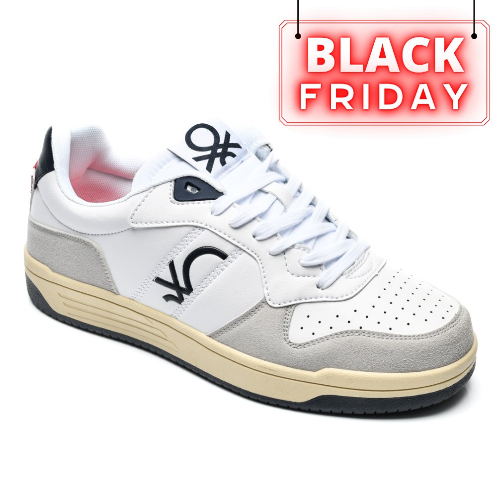 BENETTON, PANTOFI SPORT WHITE NAVY BTM314300